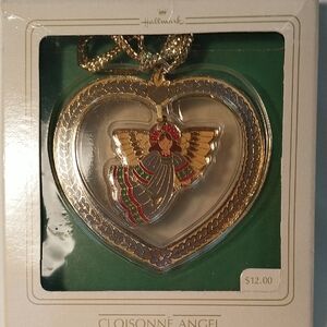 Vintage 1982 Hallmark Cloisonne Angel ornament
